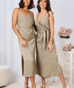 Esther The Label Laguna Dress - Khaki