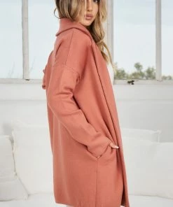 One Love CLOTHING Zuzu Coatigan - Coral 9 One Love CLOTHING Zuzu Coatigan - Coral