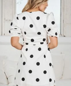 Wild Ginger Judi Dress - White Spot