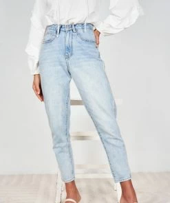 Souvere CLOTHING Lainey Jeans - Light Blue