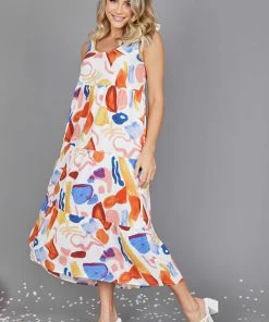 Style Box Kolour Dress - White Print