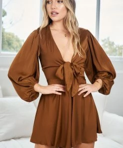 Sasha Clothing Lustful Dress - Chocolate DRESSES