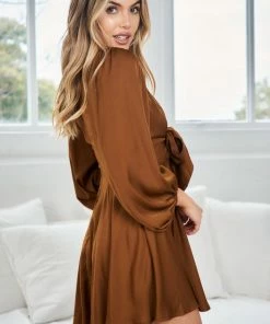 Sasha Clothing Lustful Dress - Chocolate DRESSES