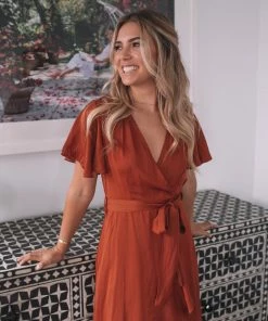 Style Box DRESSES Farren Dress - Rust