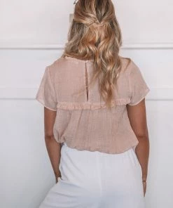 Rock Denim Maternity Dresses Hondura Top - Blush