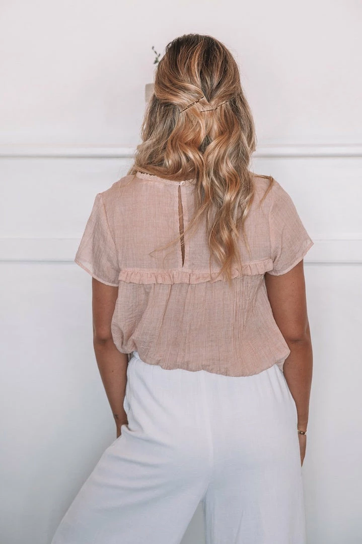 Rock Denim Maternity Dresses Hondura Top - Blush 4 Rock Denim Maternity Dresses Hondura Top - Blush