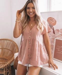 Miracle Fashion Arlo Top - Terracotta