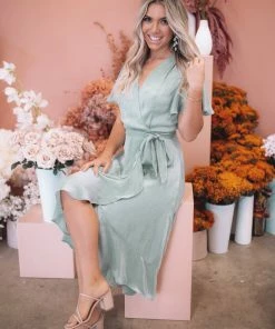 Esther The Label Farren Dress - Sage