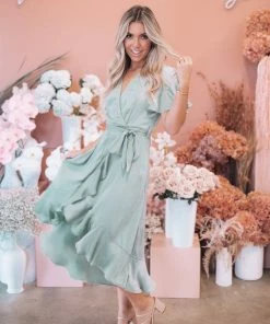 Esther The Label Farren Dress - Sage