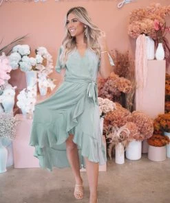 Esther The Label Farren Dress - Sage