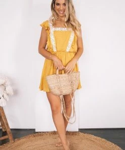 Willo Fashion Sovereign Playsuit - Mustard CLOTHING