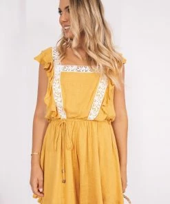 Willo Fashion Sovereign Playsuit - Mustard CLOTHING 9 Willo Fashion Sovereign Playsuit - Mustard CLOTHING