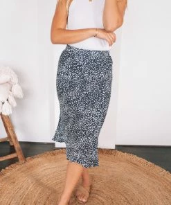 Desire Alexie Skirt - Navy Print