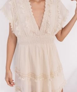 Willo Fashion DRESSES Philomena Dress - Beige 12 Willo Fashion DRESSES Philomena Dress - Beige