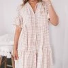 WeLove Fashion Deserae Dress - Beige Gingham