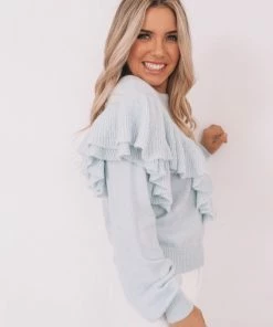 YH & Co (Chloe Yip) Vivica Top - Light Blue