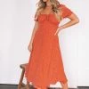 Style Box DRESSES Maxie Dress - Rust Print