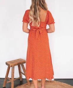 Style Box DRESSES Maxie Dress - Rust Print