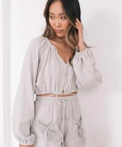 Valeria Stace Shorts - Grey CLOTHING