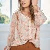 So In Style Aras Top - Beige Floral CLOTHING