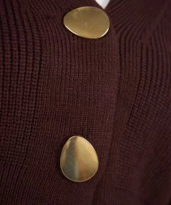 Red Berry CLOTHING Anca Cardigan - Chocolate