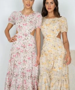 Evermore Fashion Gretel Dress - Pink Floral 11 Evermore Fashion Gretel Dress - Pink Floral