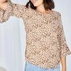 Miracle Fashion CLOTHING Suette Top - Beige Print 1 Miracle Fashion CLOTHING Suette Top - Beige Print
