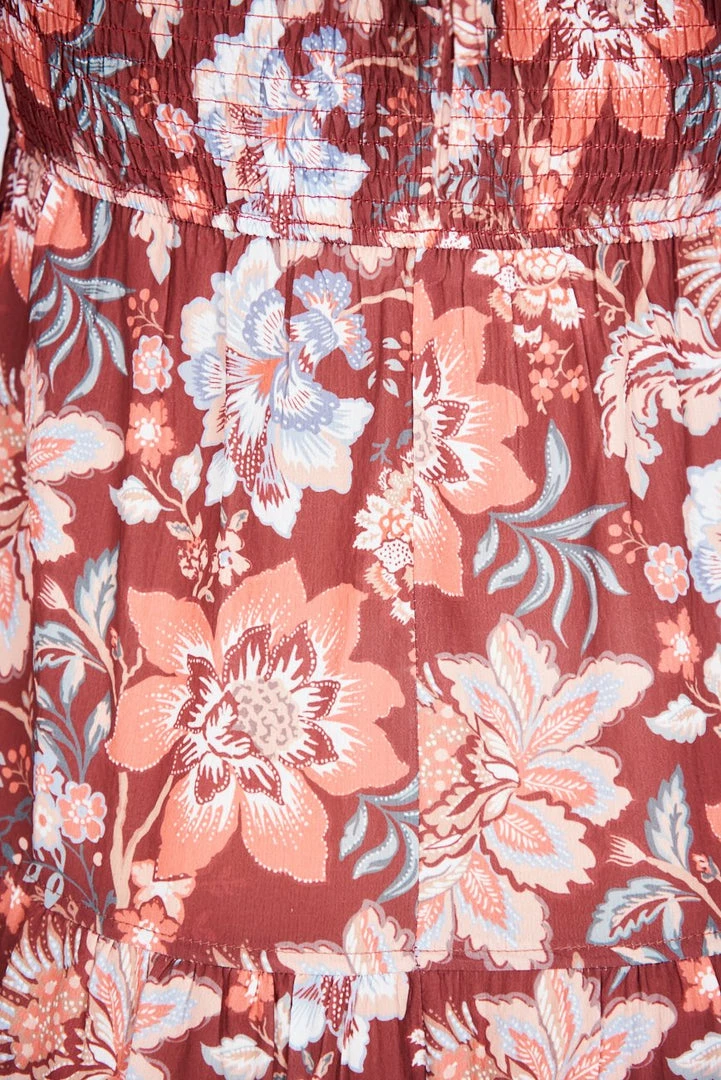 Style Box Cristabelle Dress - Brown Floral DRESSES 7 Style Box Cristabelle Dress - Brown Floral DRESSES