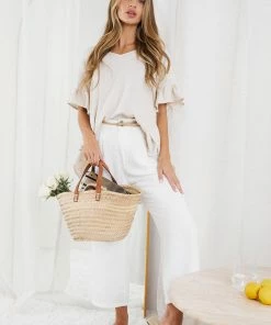 Miracle Fashion Kaleigh Top - Beige