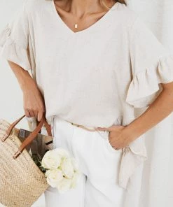 Miracle Fashion Kaleigh Top - Beige