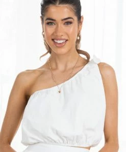 Pink Diamond Glenosa Top - White