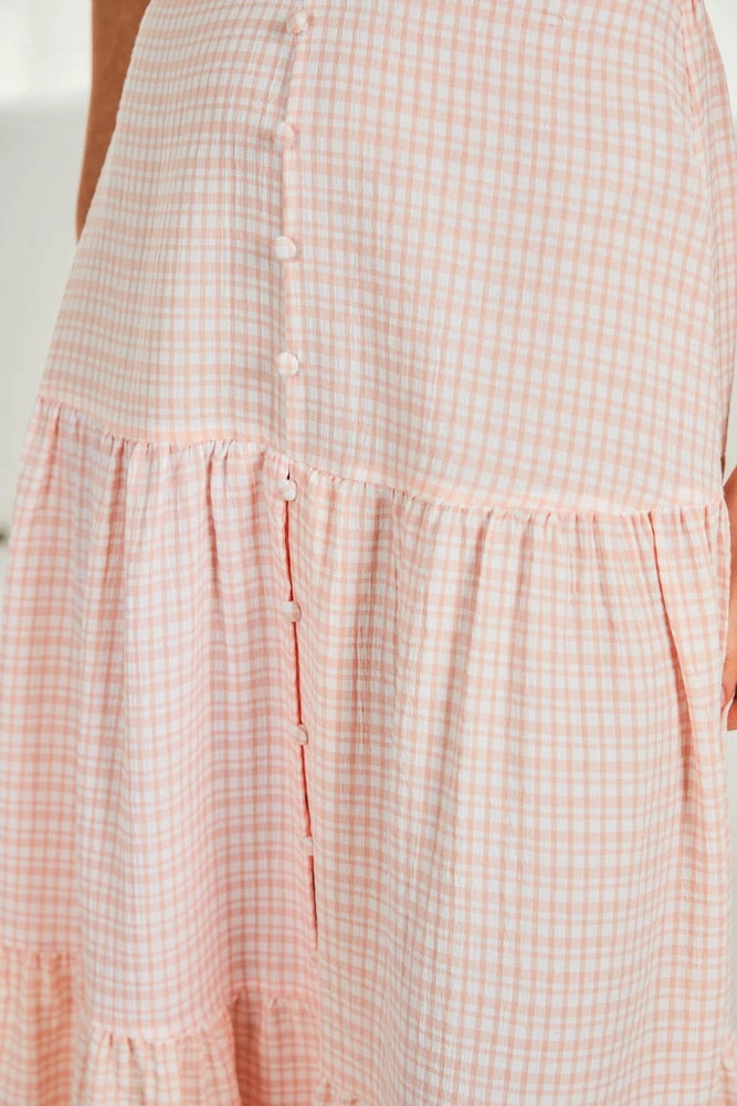 Qtrend Fashion PTY LTD Jayma Skirt - Orange Check 7 Qtrend Fashion PTY LTD Jayma Skirt - Orange Check