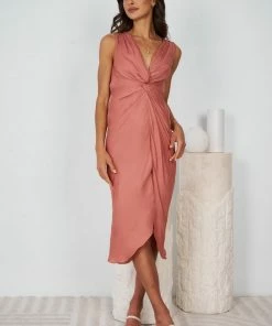 Evermore Fashion DRESSES Aryana Dress - Rust