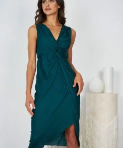 Evermore Fashion Aryana Dress - Emerald