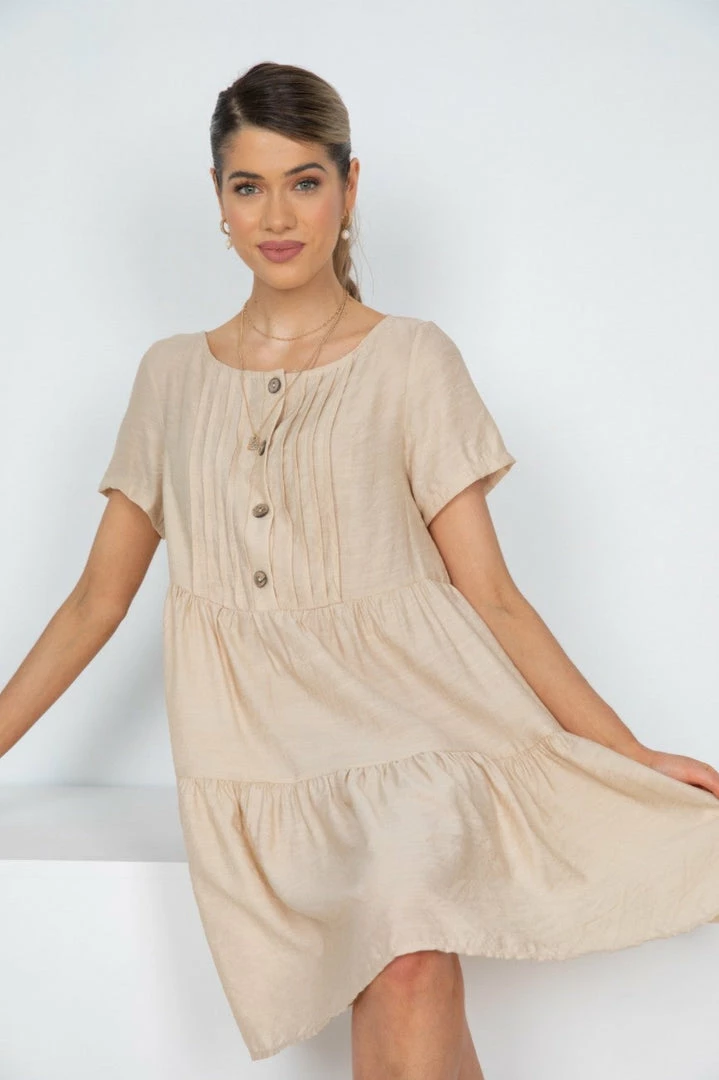 HQ Fashion Aviva Dress - Beige 5 HQ Fashion Aviva Dress - Beige