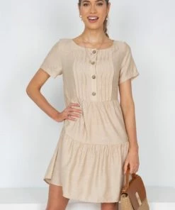 HQ Fashion Aviva Dress - Beige