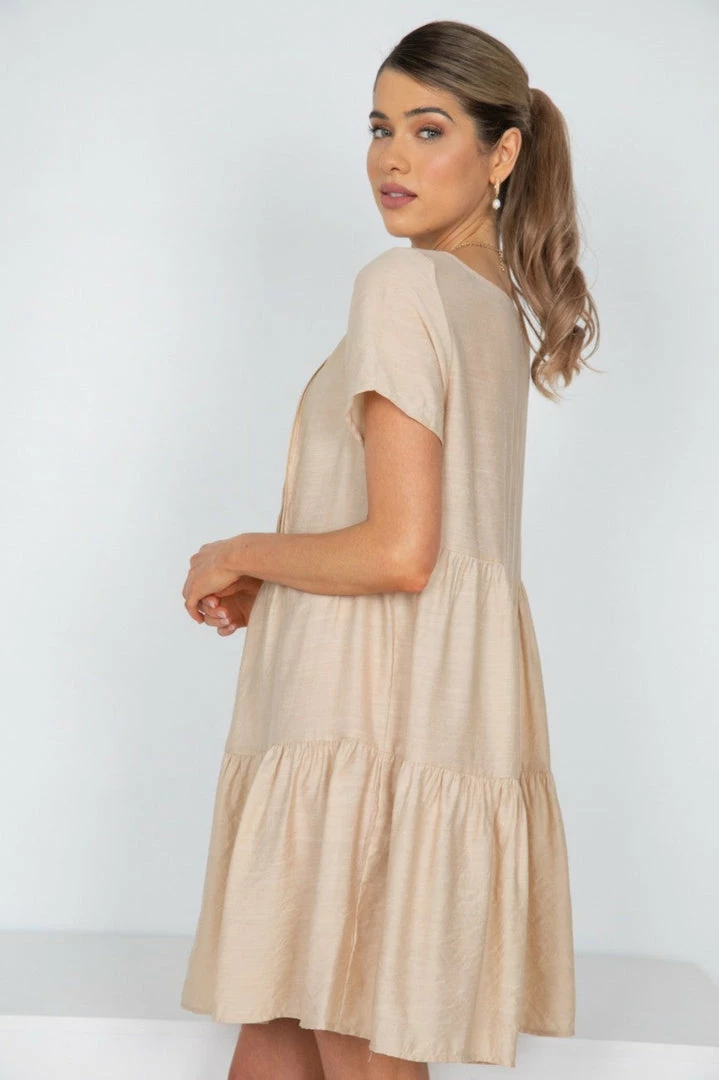 HQ Fashion Aviva Dress - Beige 4 HQ Fashion Aviva Dress - Beige