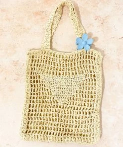 Angel Whisper Raffia Beach Tote Bag - Natural 8 Angel Whisper Raffia Beach Tote Bag - Natural