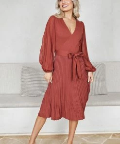 Spicy Sugar Abby Mae Dress - Rust DRESSES