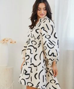 YH & Co (Chloe Yip) DRESSES Adalaine Dress - Beige Print 11 YH & Co (Chloe Yip) DRESSES Adalaine Dress - Beige Print