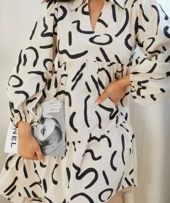 YH & Co (Chloe Yip) DRESSES Adalaine Dress - Beige Print 12 YH & Co (Chloe Yip) DRESSES Adalaine Dress - Beige Print