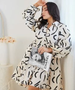 YH & Co (Chloe Yip) DRESSES Adalaine Dress - Beige Print 14 YH & Co (Chloe Yip) DRESSES Adalaine Dress - Beige Print