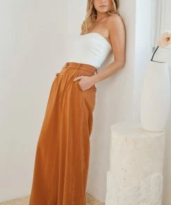 Qtrend Fashion PTY LTD CLOTHING Adamaris Pants - Camel