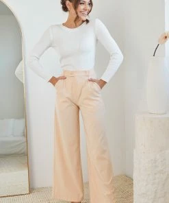 Qtrend Fashion PTY LTD Adamaris Pants - Cream Bottoms 13 Qtrend Fashion PTY LTD Adamaris Pants - Cream Bottoms