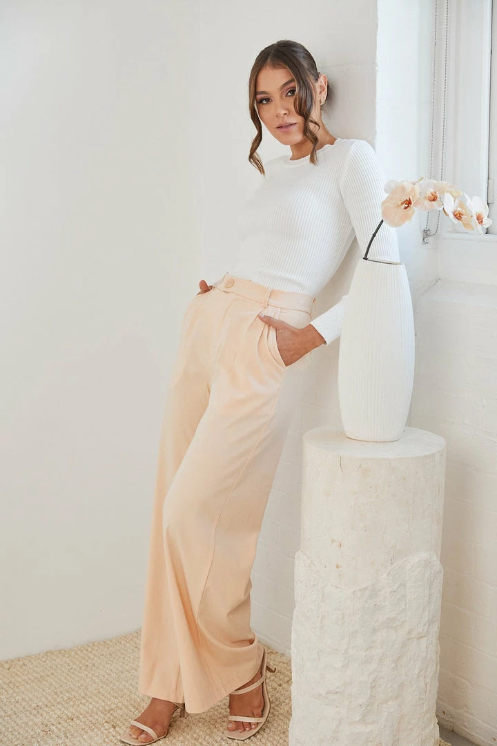 Qtrend Fashion PTY LTD Adamaris Pants - Cream Bottoms 8 Qtrend Fashion PTY LTD Adamaris Pants - Cream Bottoms