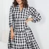 Miracle Fashion DRESSES Adenique Dress - Black Gingham