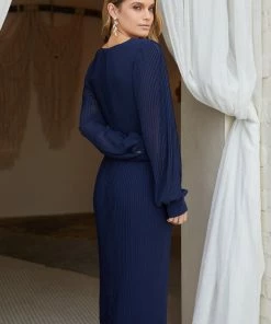 Esther Luxe Adrastea Dress - Navy DRESSES