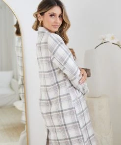 Into Fashion Jackets & Coats Aezith Coat - Check Print