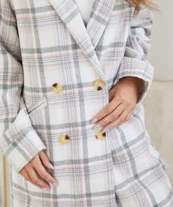 Into Fashion Jackets & Coats Aezith Coat - Check Print