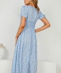 Evermore Fashion Agostina Dress - Blue Print